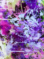 Vivid colorful  painting.  Background design. Dots , strokes of paint. Textured oil painting.  Hand drawn brush stroke. Multicolored circles. Bright pattern with paint structure. Impasto. Color scheme