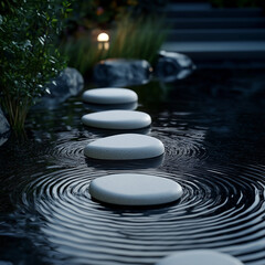 Evening Stepping Stones with Lights