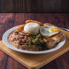 Steak dish with egg Typical Brazilian food