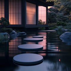  Zen Garden at Sunset