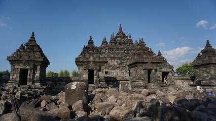 View of Plaosan Temple which is also known as "Plaosan Complex", one of the Buddhist temples located in Bugisan village
