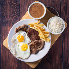 Horse Steak Dish Typical Brazilian Food