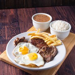 Horse Steak Dish Typical Brazilian Food