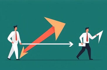 Change direction or career path for best opportunity, turn or transform to different direction, choice or alternative way to progress concept, businessman draw new arrow metaphor of change direction.