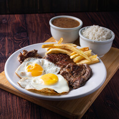 Horse Steak Dish Typical Brazilian Food