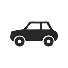 Vector design of car outline art icon in black and white with modern style