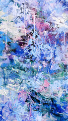 Vivid colorful  painting.  Background design. Dots , strokes of paint. Textured oil painting.  Hand drawn brush stroke. Multicolored circles. Bright pattern with paint structure. Impasto. Color scheme