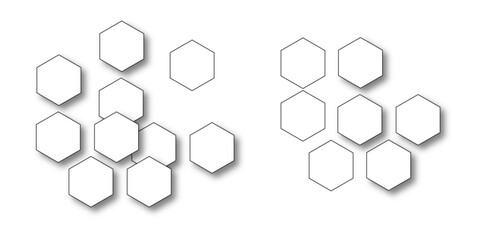 White hexagon 3D background texture. modern abstract polygonal pattern. 3d rendering illustration. Futuristic abstract banner. white and black lines 3d Hexagonal. honeycomb white Background.