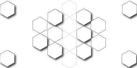 White hexagon 3D background texture. modern abstract polygonal pattern. 3d rendering illustration. Futuristic abstract banner. white and black lines 3d Hexagonal. honeycomb white Background.