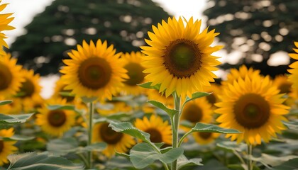 Fototapeta premium Sunflower Splendor on a Field
