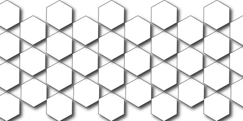 White hexagon 3D background texture. modern abstract polygonal pattern. 3d rendering illustration. Futuristic abstract banner. white and black lines 3d Hexagonal. honeycomb white Background.