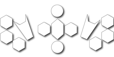 White hexagon 3D background texture. modern abstract polygonal pattern. 3d rendering illustration. Futuristic abstract banner. white and black lines 3d Hexagonal. honeycomb white Background.