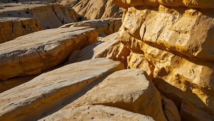 Golden rock formation.