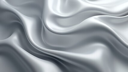 Obraz premium 画像の中央に波線と曲線があるシルバーメタリックの背景, 白と黒の背景