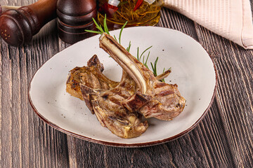 Delicous Grilled square rib of lamb