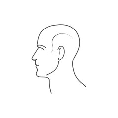 Line Drawing Of A Mans Profile
