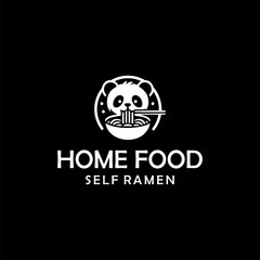 Home Ramen Food Chinese Logo Vector Design