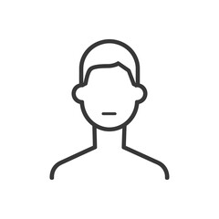 Obraz premium Line Drawing Of A Persons Head And Shoulders