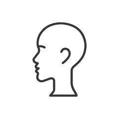 Line Drawing Of A Persons Head In Profile