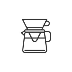 Line Drawing Of A Pour Over Coffee Maker