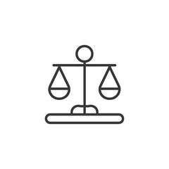 Line Drawing Of A Simple Scale With Two Empty Pans