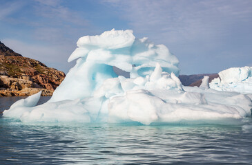 Icebergs in the fjords of south Greenland	