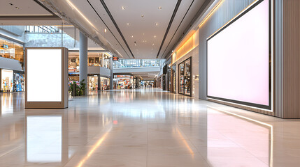 Modern Mall: Blank LED Screens
