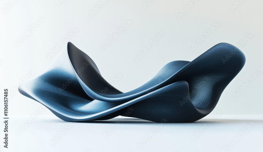 Aufkleber elegant abstract sculpture with fluid form and smooth texture showcasing modern artistic design and 