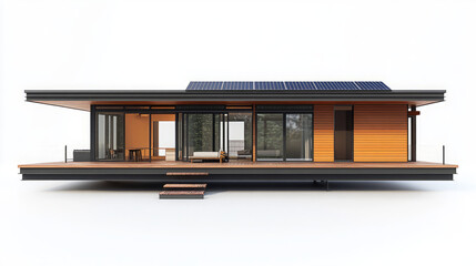 Modern Solar-Powered Prefab House: Sustainable Design for Eco-Friendly Living