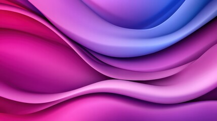 Fototapeta premium Vibrant abstract waves in pink and purple create a dynamic and fluid visual effect, AI