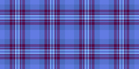 Tile texture plaid background, mix check fabric vector. Carnival tartan pattern textile seamless in blue and pink colors.