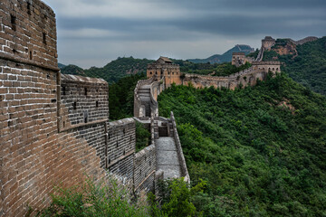 Great Wall of China in Summer (Jinshanling section near Beijing)
