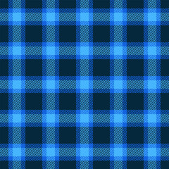 School fabric pattern seamless, idea background plaid texture. Glamour vector check textile tartan in dark and royal azure colors.