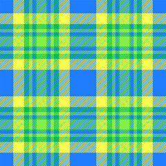 Panjabi tartan background seamless, geometric pattern textile check. Copy space vector fabric texture plaid in green and blue colors.