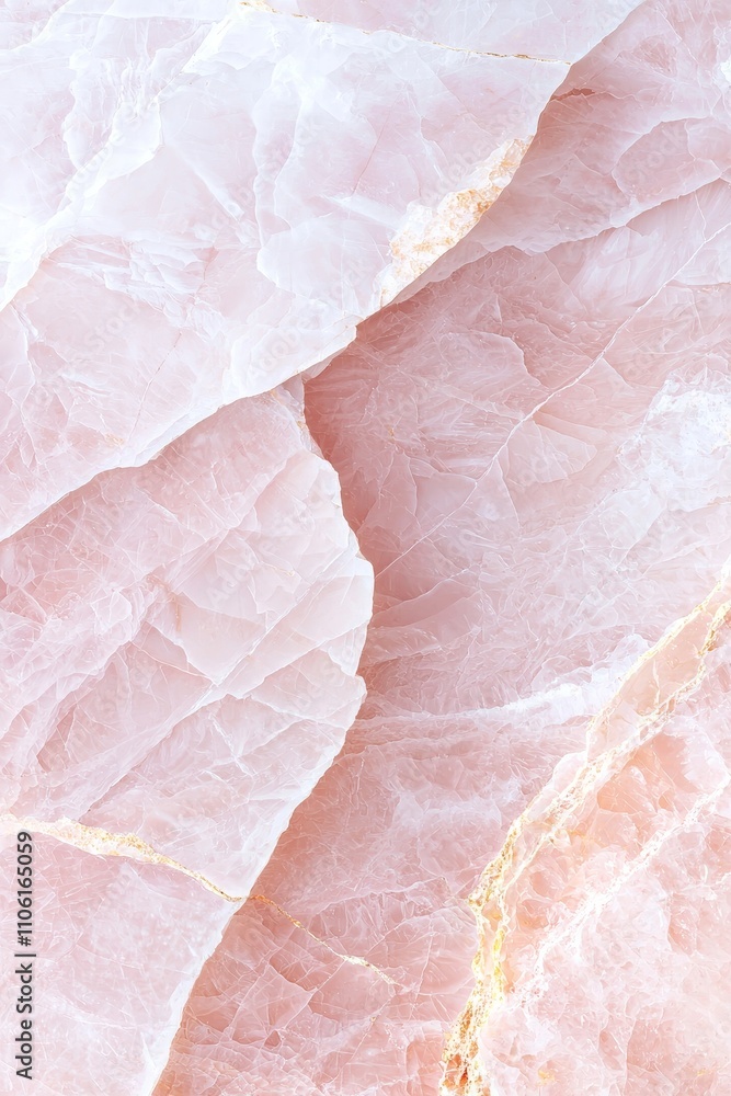 Poster elegant pink quartz patterns nature exploration abstract content serene environment close-up view na