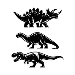 dinosaur vector icon white background. 