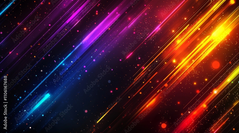 Poster dynamic color burst display digital art abstract background vibrant environment futuristic viewpoint