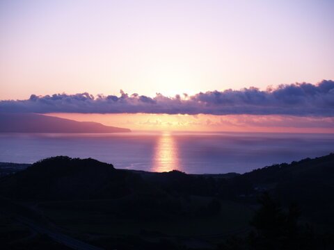 sunset over the sea