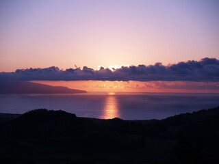 sunset over the sea