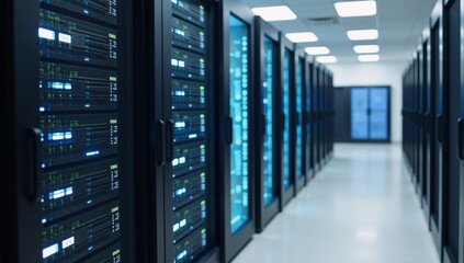 Quantum computing machinery within a server room setting