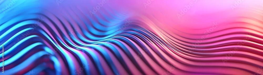 Aufkleber dynamic digital waves abstract art modern design colorful environment artistic viewpoint visual crea