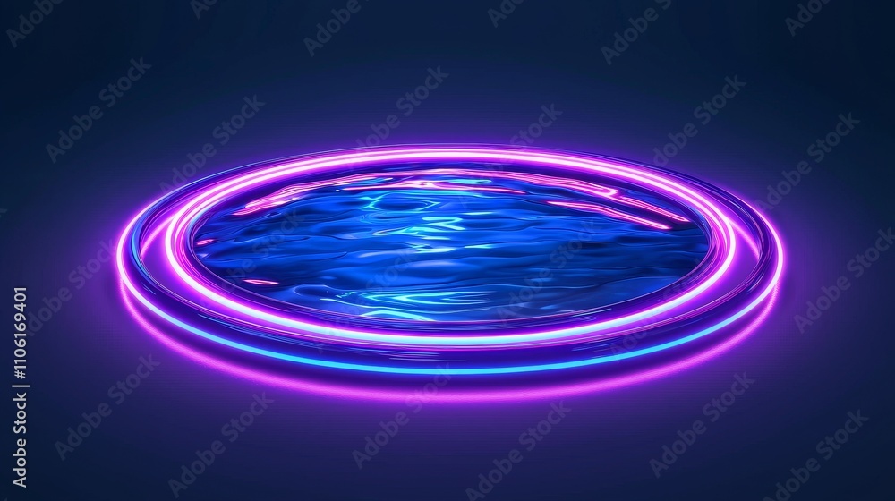 Aufkleber dynamic light reflections on water surface digital art virtual environment abstract high-definition 