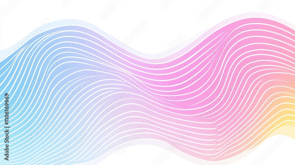 Poster dynamic wave patterns abstract art digital design vibrant colors creative space visual concept for m
