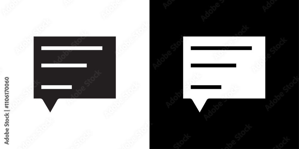 Poster comment icon simple vector symbol