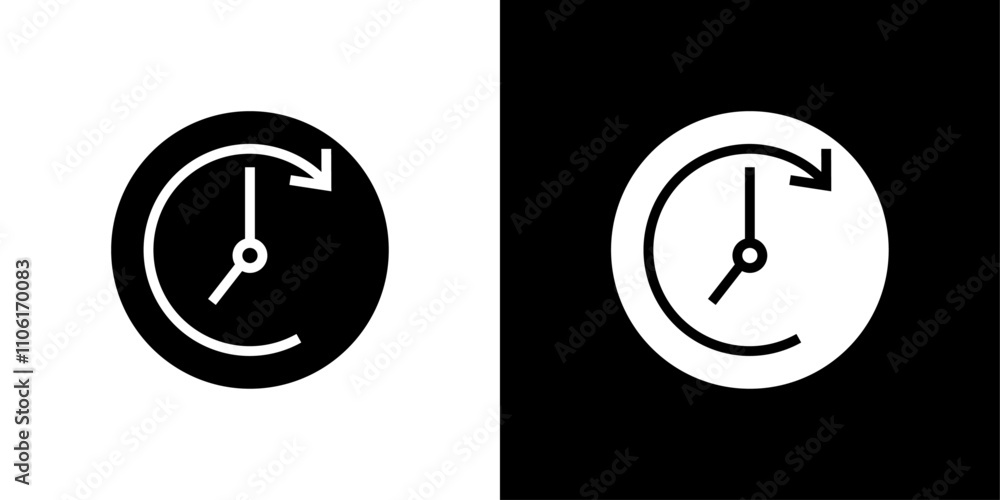 Poster counterclockwise rotation icon simple vector symbol