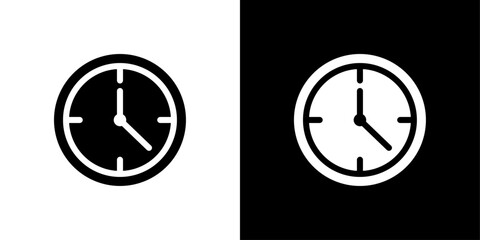 Clock icon design simple vector symbol
