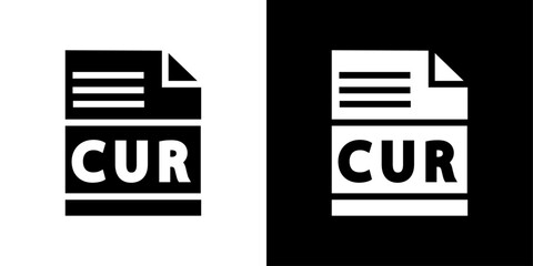 CUR File Document Icon simple vector symbol