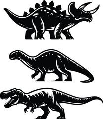 dinosaur vector icon white background. 