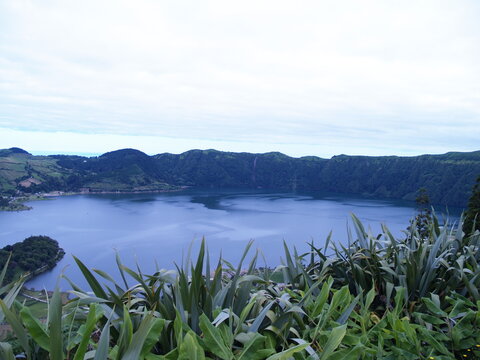 lake and mountains