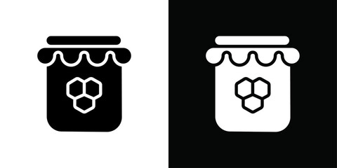 Honey jar icon simple vector symbol